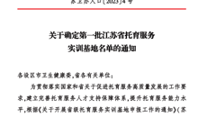 喜報！华信娱乐平台入選第一批江蘇省托育服務實訓基地